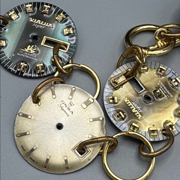 Vintage Chain Belt/necklace made of Antique Watch Dials - Picture 5 of 7